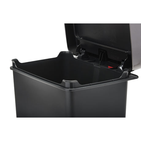 Rubbermaid Premier Series III 13 gal Gray Plastic/Stainless Steel Step On Trash Can, Pack of 4