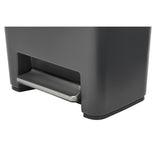 Rubbermaid Premier Series III 13 gal Gray Plastic/Stainless Steel Step On Trash Can, Pack of 4