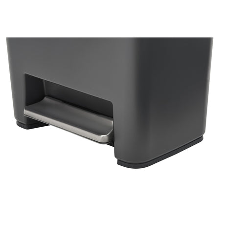 Rubbermaid Premier Series III 13 gal Gray Plastic/Stainless Steel Step On Trash Can, Pack of 4