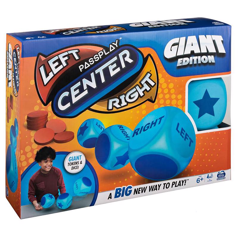 Spin Master Giant Edition Left Center Right Game Multicolored 27 pc, Pack of 2