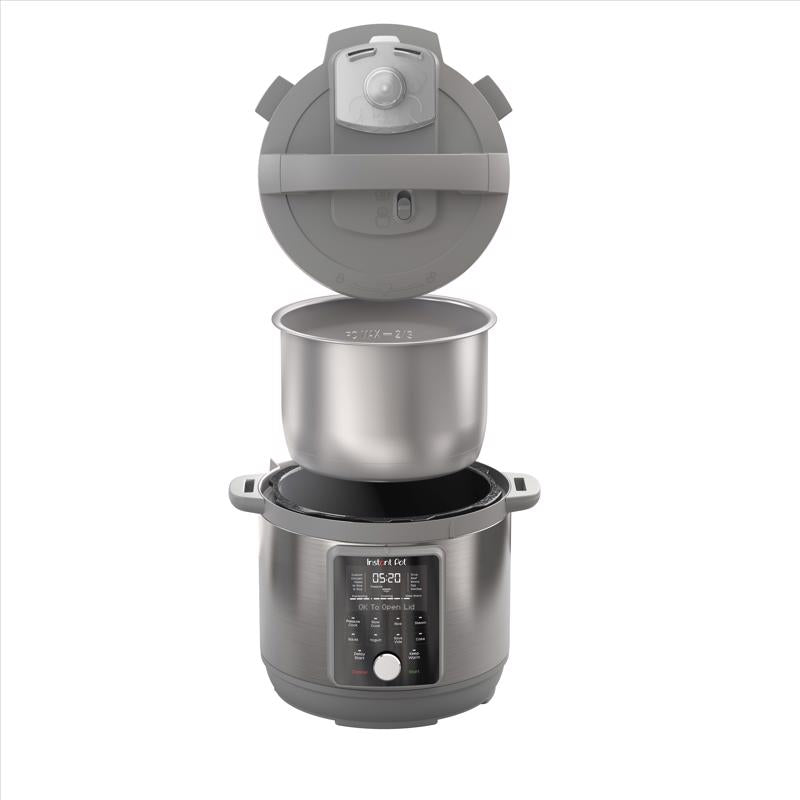 Instant Duo Plus Aluminum/Stainless Steel Digital Pressure Cooker 8 qt Black/Silver