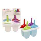 Blueoco Kolorae Assorted Polypropylene Sip A Pop Ice Mold