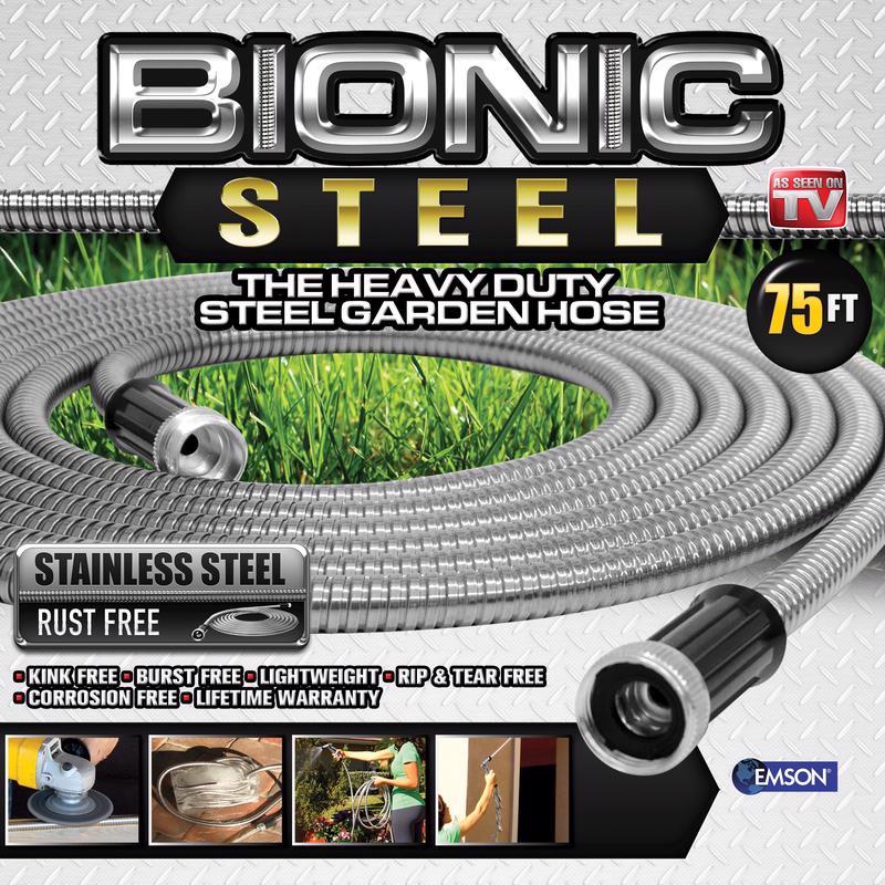 Bionic Steel Pro 5/8 in. D X 75 ft. L Heavy Duty Commercial Grade Garden Hose, Pack of 2
