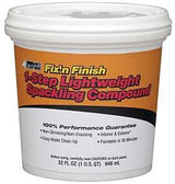 White Lightning WL60520 Lightweight Spackling, White, 1 qt, Can