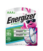 Energizer NH12BP-2 Battery, 1.2 V Battery, 850 mAh, AAA Battery, Nickel-Metal Hydride, Rechargeable: Yes, Black