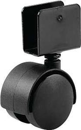 Shepherd Hardware 9420 Swivel Caster, 1-5/8 in Dia Wheel, 3/4 in W Wheel, Nylon Wheel, Black, 40 lb