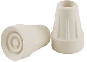 Shepherd Hardware 9742 Crutch Tip, Round, Rubber, Off-White, 7/8 in Dia, Pack of 6