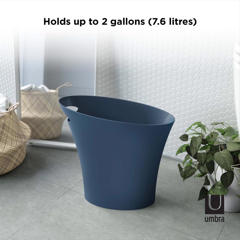 Umbra 2 gal Blue Polypropylene Modern Trash Can, Pack of 6