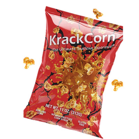 KrackCorn Popcorn 11 oz Bagged, Pack of 6
