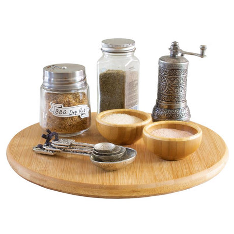Totally Bamboo TB Home Brown 1 in. H X 10 in. D Bamboo Lazy Susan, Pack of 6