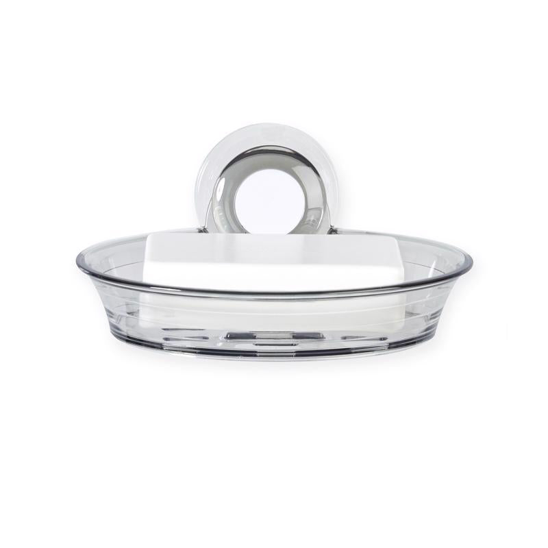 Better Living Impress Clear Gray Plastic Soap Dish