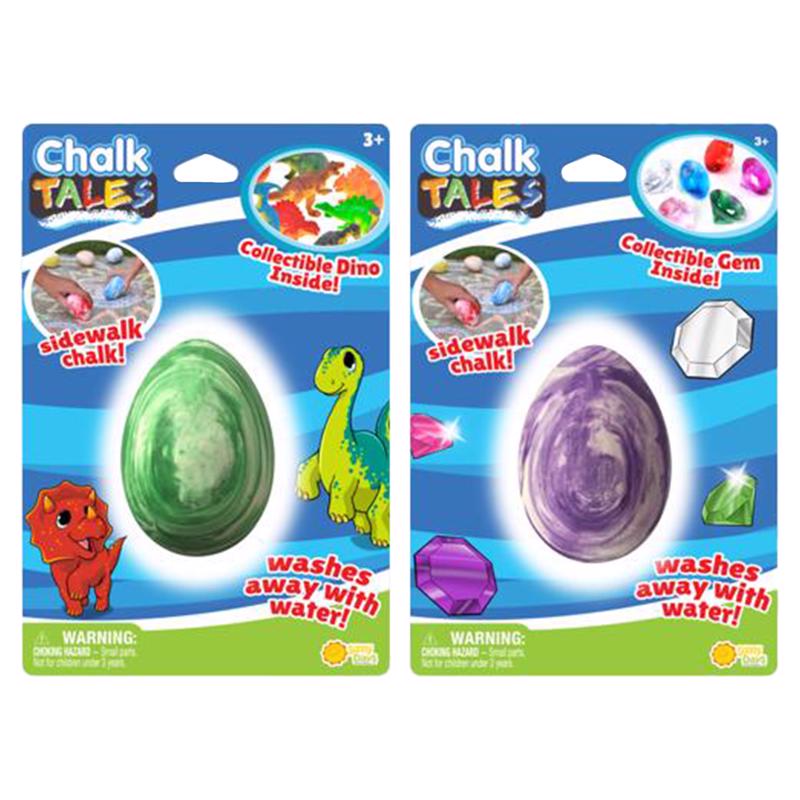 Sunny Days Chalk Tales Chalk Egg With Surprise Toy Multicolored, Pack of 6