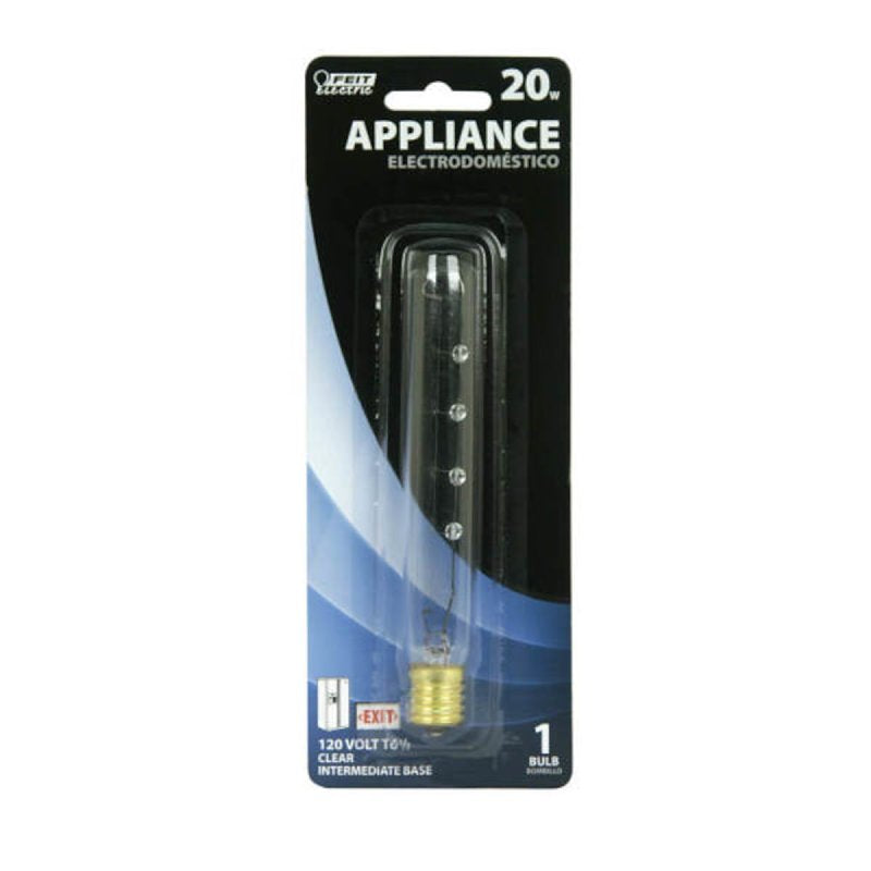 Feit Electric BP20T61/2/RP Light Bulb, 20 W, T6.5 Lamp, E17 Lamp Base, 150 Lumens, 2400 K Color Temp, Pack of 12