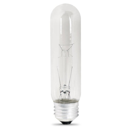 Feit Electric BP40T10 Incandescent Bulb, 40 W, T10 Lamp, E26 Medium Lamp Base, 260 Lumens, 2500 K Color Temp, Soft White, Pack of 12