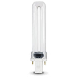 Feit Electric BPPL7 Compact Fluorescent Bulb, 7 W, PL Lamp, G23 Lamp Base, 400 Lumens, 2700 K Color Temp, Pack of 6