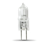 Feit Electric BPQ10T3 Halogen Bulb, 1-1/4 in H Dimensions, 10 W, G4 Lamp Base, JC T3 Lamp, 3000 K Color Temp, Pack of 12