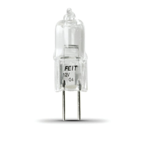 Feit Electric BPQ10T3 Halogen Bulb, 1-1/4 in H Dimensions, 10 W, G4 Lamp Base, JC T3 Lamp, 3000 K Color Temp, Pack of 12
