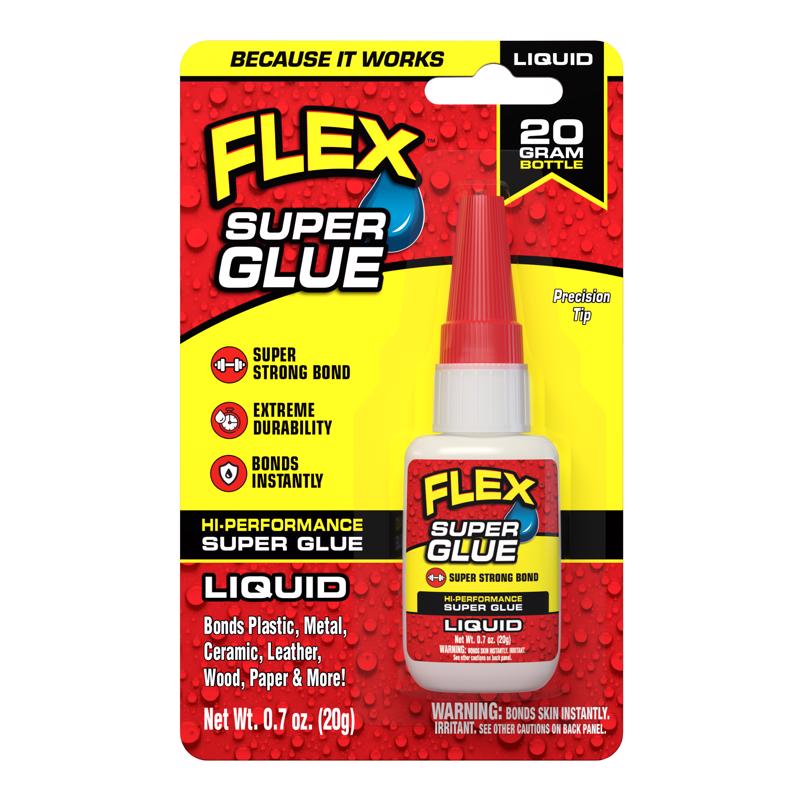 Flex Seal Family of Products Flex Super Glue High Strength Clear Super Glue 20 gm, Pack of 8