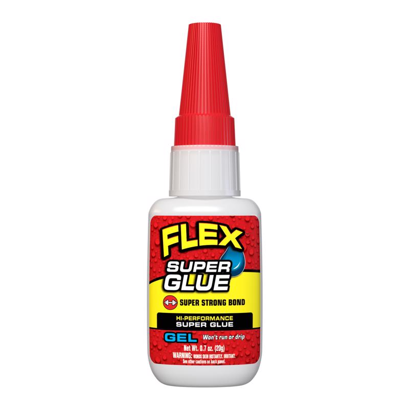 Flex Seal Family of Products Flex Super Glue High Strength Clear Super Glue 20 gm, Pack of 8