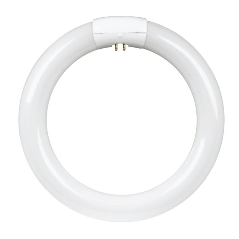 Feit Electric FC8T9/CW Fluorescent Bulb, 22 W, T9 Lamp, 4-Pin Lamp Base, 1100 Lumens, 4100 K Color Temp, Cool White