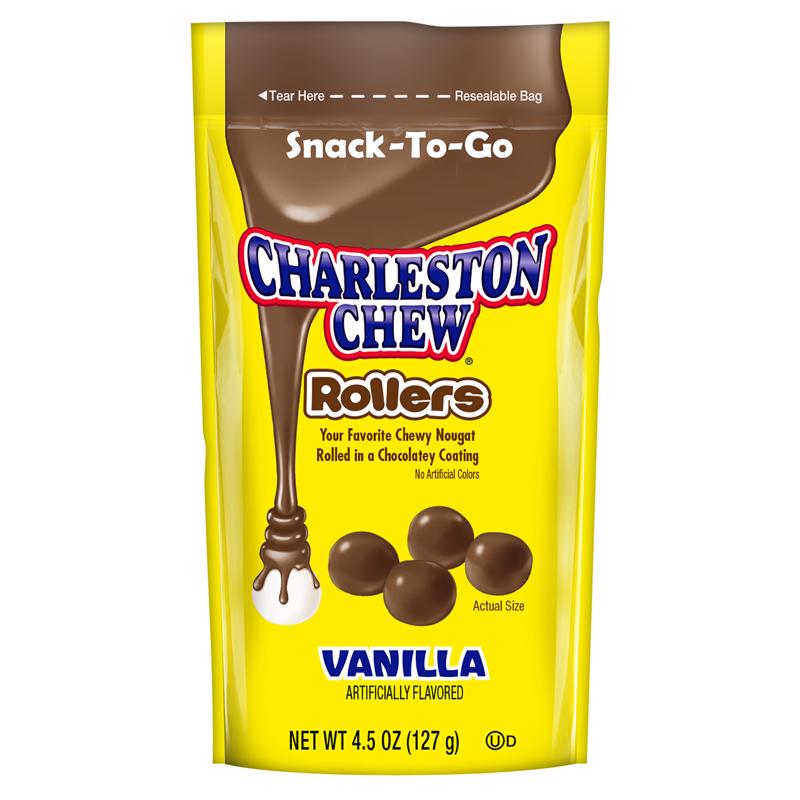 Tootsie Roll Charleston Chew Rollers Vanilla Candy 4.5 oz, Pack of 12