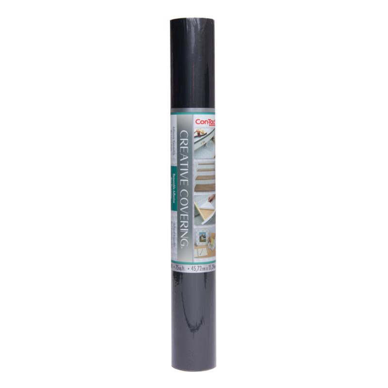 Con-Tact Creative Covering 50 ft. L X 18 in. W Black Self-Adhesive Shelf Liner, Pack of 6