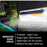 Bell & Howell Motion-Sensing Solar Powered LED White Smart-Enabled Security Wall Light