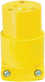 Eaton Wiring Devices 4229-BOX Armored Connector, 2 -Pole, 20 A, 250 VAC, Screw, NEMA: NEMA 6-15R, Yellow