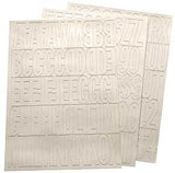 Hy-Ko 30014 Die-Cut Number and Letter Set, 2 in H Character, White Character, White Background, Vinyl