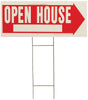 Hy-Ko RS-803 Lawn Sign, OPEN HOUSE, White Legend, 24 in L x 9-1/2 in W Dimensions, Pack of 5