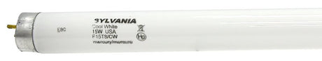 Sylvania 21619 Fluorescent Bulb, 15 W, T8 Lamp, Medium Lamp Base, 718 Lumens, 4200 K Color Temp, Cool White, Pack of 6