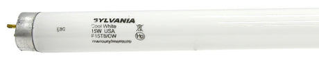 Sylvania 21619 Fluorescent Bulb, 15 W, T8 Lamp, Medium Lamp Base, 718 Lumens, 4200 K Color Temp, Cool White, Pack of 6