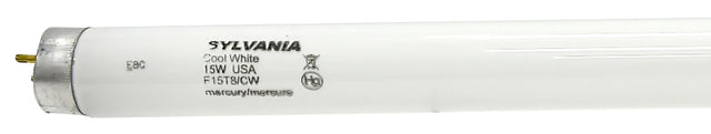 Sylvania 21619 Fluorescent Bulb, 15 W, T8 Lamp, Medium Lamp Base, 718 Lumens, 4200 K Color Temp, Cool White, Pack of 6