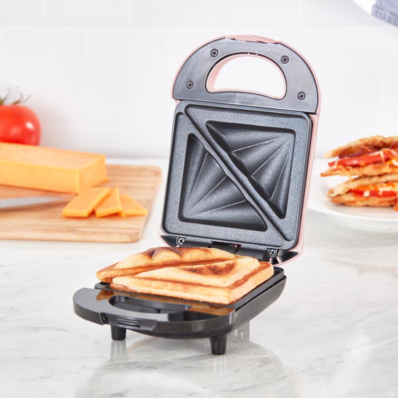 Rise by Dash Pink Metal Nonstick Surface Sandwich Maker