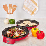 Rise by Dash 16 in. L X 12 in. W Metal Nonstick Surface Red Griddles