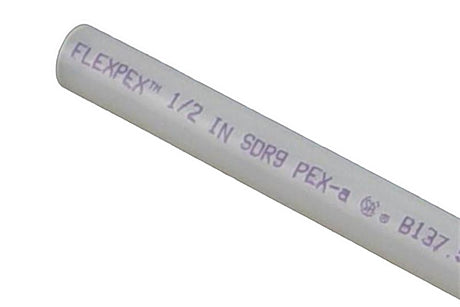 Flair-It SAFEPEX Pro 16051 Straight Stick Pipe Tubing, 1/2 in, PEX-A, White, 5 ft L