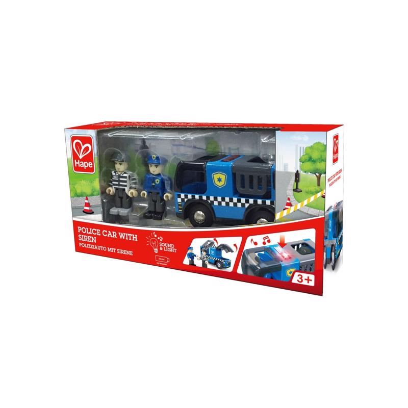 Hape Police Car with Siren Multicolored 3 pc