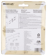 Boston Harbor L3657C-51-07 Toothbrush/Tumbler Holder, Zinc, White, Wall Mounting