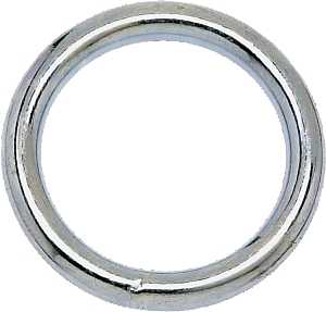 Campbell T7662114 Welded Ring, 150 lb Working Load, 1-1/8 in ID Dia Ring, #7B Chain, Solid Bronze, Polished