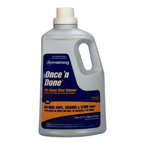 Armstrong Once'N Done Citrus Scent Floor Cleaner Liquid 1 gal, Pack of 4