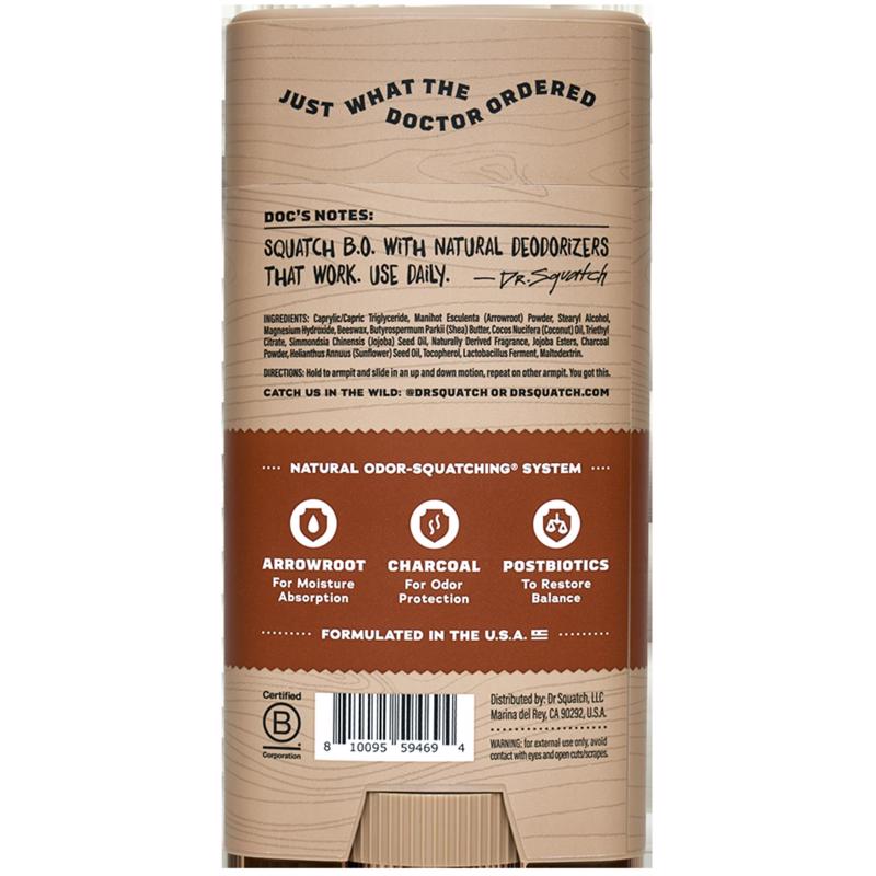 Dr. Squatch Wood Barrel Bourbon Deodorant 2.65 oz 1 pk