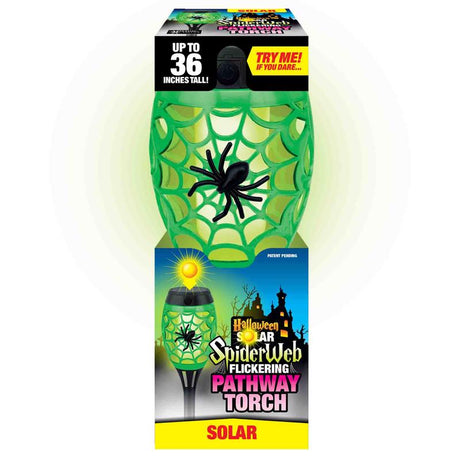 Magic Seasons Halloween Spider Web Flicker Pathway Torch 1 pk, Pack of 12