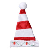 Magic Seasons Candy Cane Santa LED Hat Plush 1 pk, Pack of 12