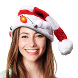 Magic Seasons Candy Cane Santa LED Hat Plush 1 pk, Pack of 12