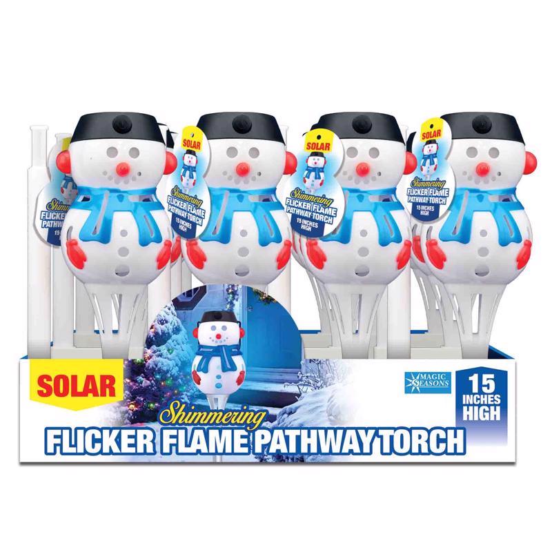 Shawshank LEDz Magic Seasons Shimmering Snowman Flicker Flame Pathway Light 1 pk, Pack of 12