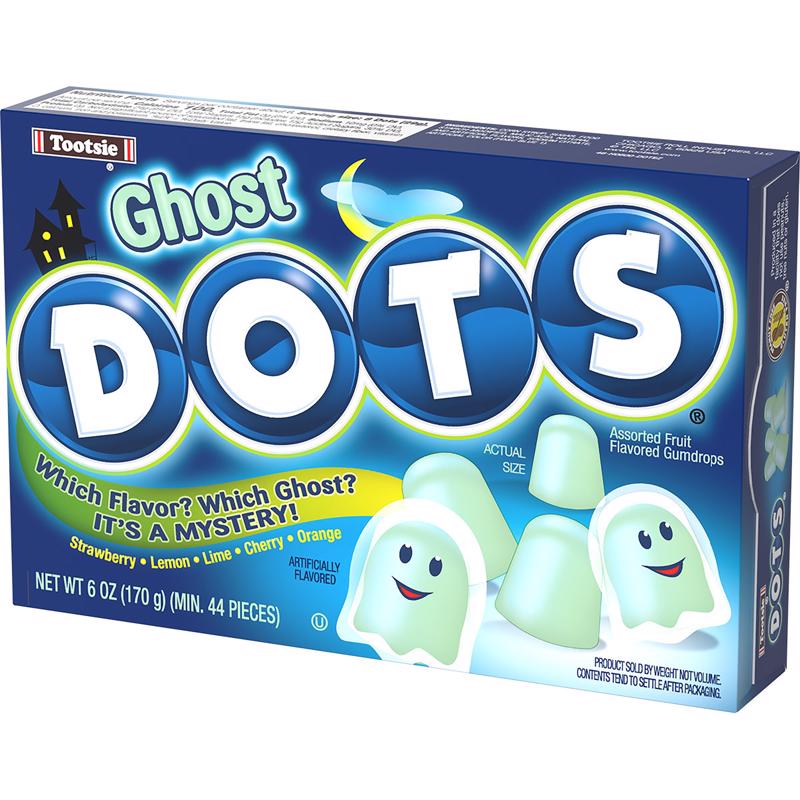 Tootsie Roll Ghost Dots Assorted Gumdrops 6 oz, Pack of 12