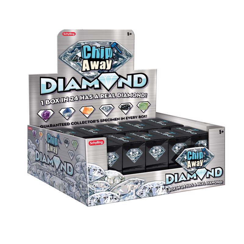 Schylling Chip Away Diamond Digging kit Assorted, Pack of 24