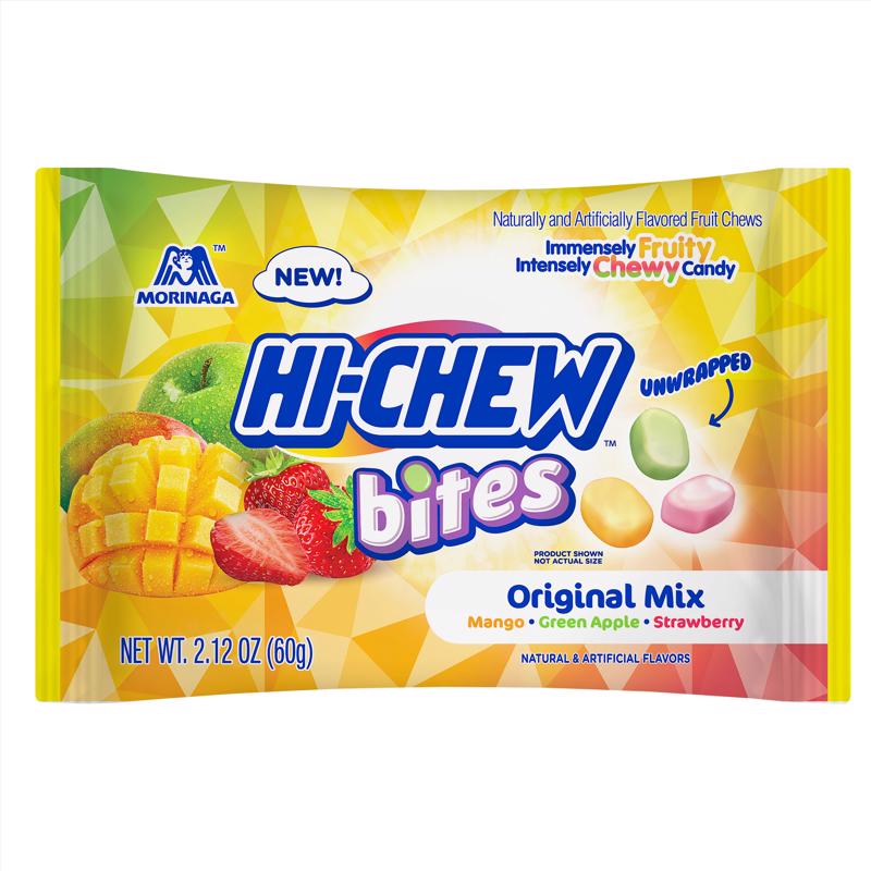 Hi-Chew Bites Green Apple/Mango/Strawberry Chewy Candy 2.12 oz, Pack of 12