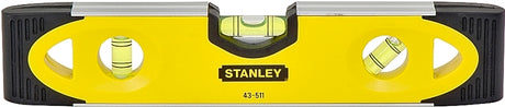 STANLEY 43-511 Torpedo Level, 9 in L, 3-Vial, 2-Hang Hole, Magnetic, Aluminum