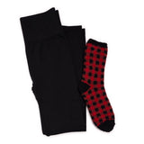 Muk Luks Women's Legging/Cozy Sock Set Assorted Black/White, Pack of 12